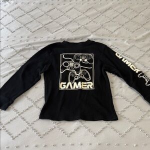 Gamer Long Sleeve Kids Tee - Black